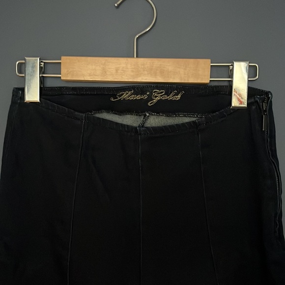 Mavis Gold Jeans, Size 27, side zipper and ankle zippers, dark wash - Picture 4 of 13